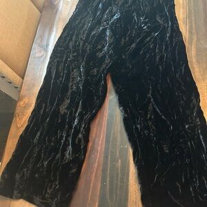Coldwater Creek Black Velvet Trousers